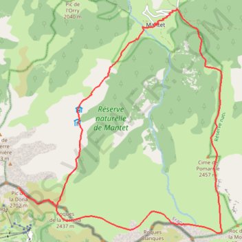 Itinéraire Réserve Naturelle de Mantet bis, distance, dénivelé, altitude, carte, profil, trace GPS