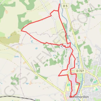 Itinéraire Gartempe, Montmorillon, distance, dénivelé, altitude, carte, profil, trace GPS