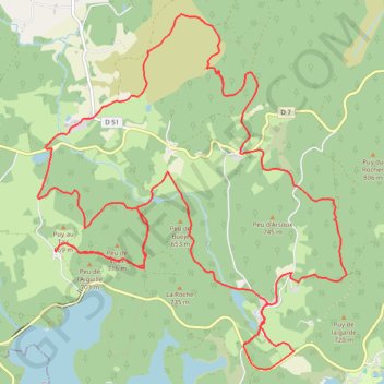 Itinéraire Magrangeas, le circuit des tourbières, distance, dénivelé, altitude, carte, profil, trace GPS