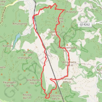 Itinéraire Circular en Leaxpi, distance, dénivelé, altitude, carte, profil, trace GPS