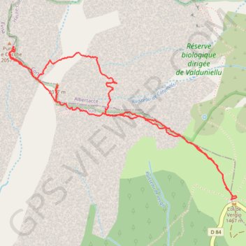 Itinéraire Punta di e cricche, distance, dénivelé, altitude, carte, profil, trace GPS