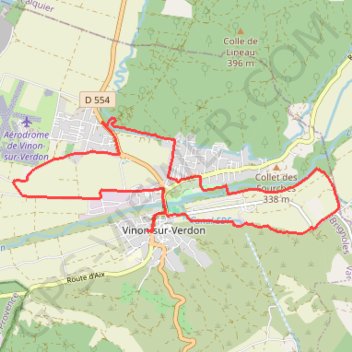 Itinéraire Marie Coco - Vinon-sur-Verdon, distance, dénivelé, altitude, carte, profil, trace GPS