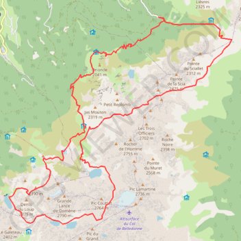 Itinéraire OpenLayers.Feature.Vector_613666, distance, dénivelé, altitude, carte, profil, trace GPS