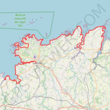 Itinéraire GR34 - Destination Sport Nature Côte de Granit Rose Baie de Morlaix, distance, dénivelé, altitude, carte, profil, trace GPS