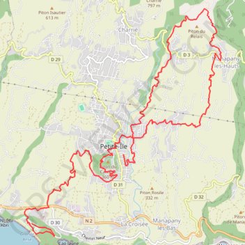 Itinéraire Trail Pei, distance, dénivelé, altitude, carte, profil, trace GPS