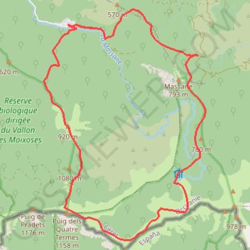 Itinéraire Lavall - refuge des Colomates, distance, dénivelé, altitude, carte, profil, trace GPS