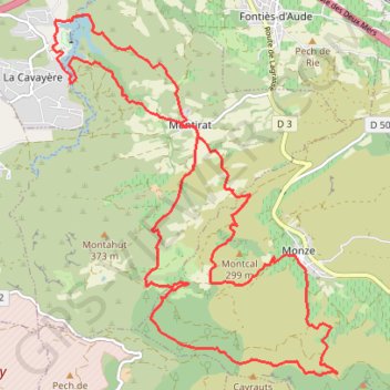 Itinéraire Variante de Cavayere Monze, distance, dénivelé, altitude, carte, profil, trace GPS
