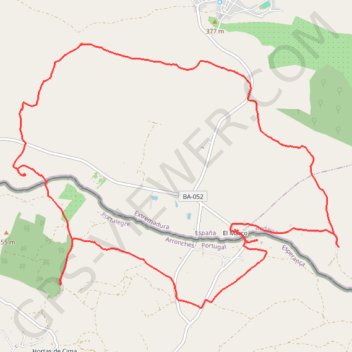Itinéraire Codosera, distance, dénivelé, altitude, carte, profil, trace GPS