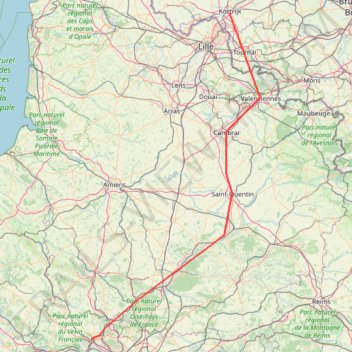 Itinéraire Tracé principal, distance, dénivelé, altitude, carte, profil, trace GPS