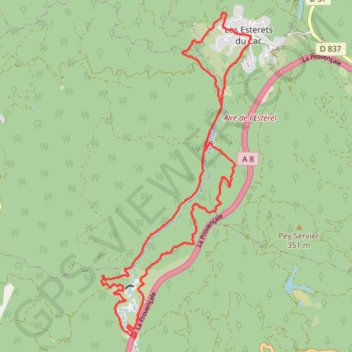 Itinéraire 2024 02 23 - esterets du lac Malpasset giga, distance, dénivelé, altitude, carte, profil, trace GPS