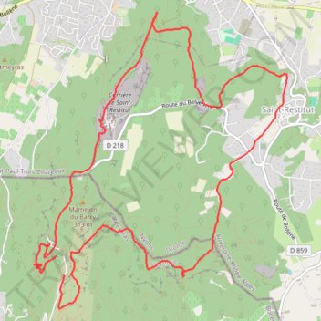 Itinéraire Barry, distance, dénivelé, altitude, carte, profil, trace GPS