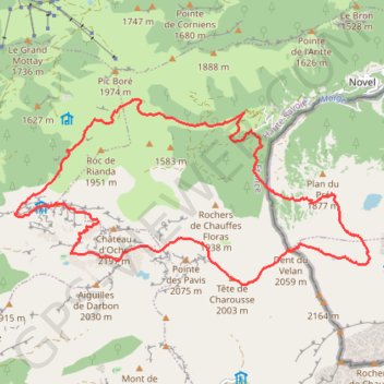 Itinéraire Dent d'Oche, distance, dénivelé, altitude, carte, profil, trace GPS
