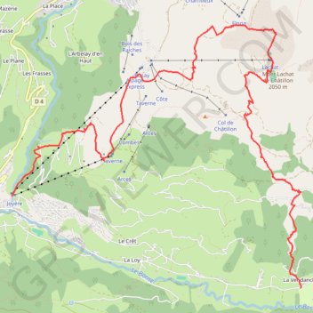 Itinéraire Mont Lachat de Chatillon, distance, dénivelé, altitude, carte, profil, trace GPS