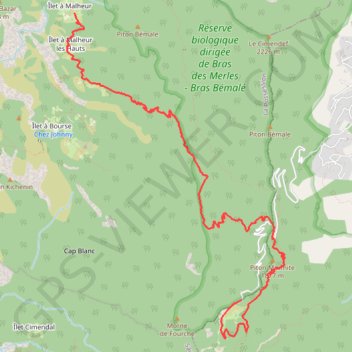 Itinéraire GRR3 Le Tour de Mafate - De l'îlet Malheur à la RF13, distance, dénivelé, altitude, carte, profil, trace GPS