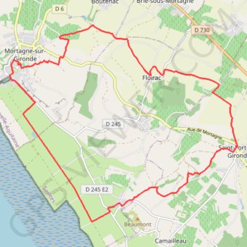 Itinéraire L'or du soir sur la Gironde, distance, dénivelé, altitude, carte, profil, trace GPS