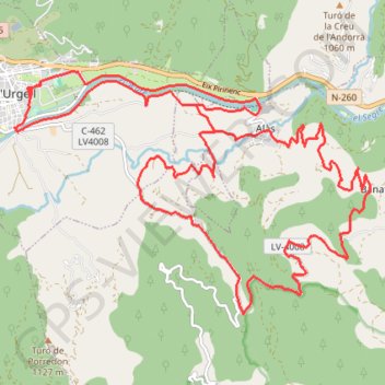 Itinéraire GPX Download: Banat – Catedral de la Seu de Urgell boucle au départ de la Seu d'Urgell, distance, dénivelé, altitude, carte, profil, trace GPS