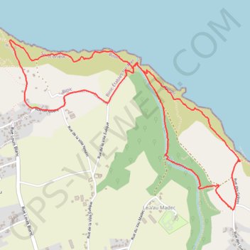Itinéraire Entre Pordic et Binic, distance, dénivelé, altitude, carte, profil, trace GPS