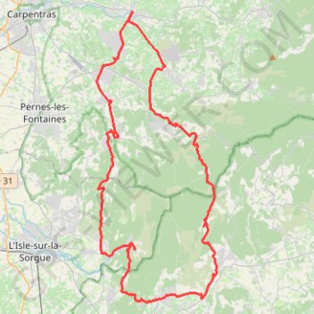 Itinéraire Vaucluse - Fontaine de Vaucluse, distance, dénivelé, altitude, carte, profil, trace GPS