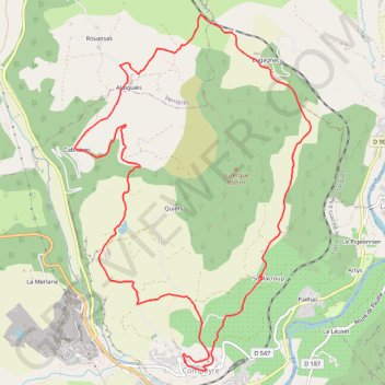 Itinéraire Puech de Luzergue, distance, dénivelé, altitude, carte, profil, trace GPS