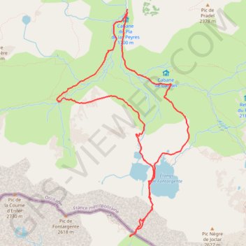 Itinéraire Le Port de Fontargente, distance, dénivelé, altitude, carte, profil, trace GPS