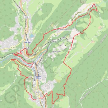 Itinéraire Morez - Morbier - L'Evalude, distance, dénivelé, altitude, carte, profil, trace GPS