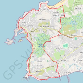 Itinéraire LA POINTE DE PENMAARC'H, distance, dénivelé, altitude, carte, profil, trace GPS