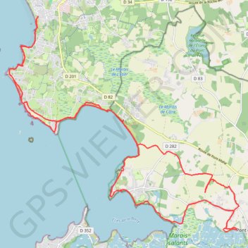 Itinéraire Longue rando côtière à Pénestin (44), distance, dénivelé, altitude, carte, profil, trace GPS