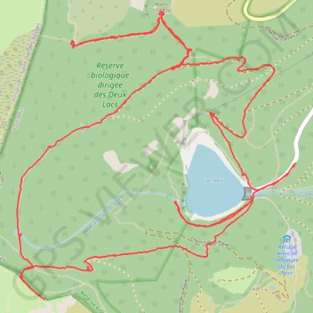 Itinéraire Tour du Lac Noir, distance, dénivelé, altitude, carte, profil, trace GPS