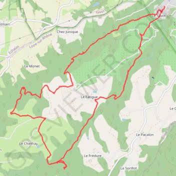 Itinéraire Loire-sur-Rhône (69), distance, dénivelé, altitude, carte, profil, trace GPS