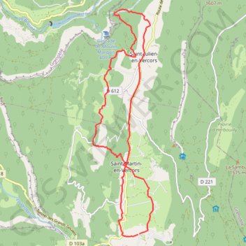 Itinéraire Tour du Vercors jour 1, distance, dénivelé, altitude, carte, profil, trace GPS
