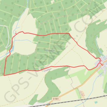 Itinéraire Creuë - De l'église à l'abbaye de l'Étanche, distance, dénivelé, altitude, carte, profil, trace GPS