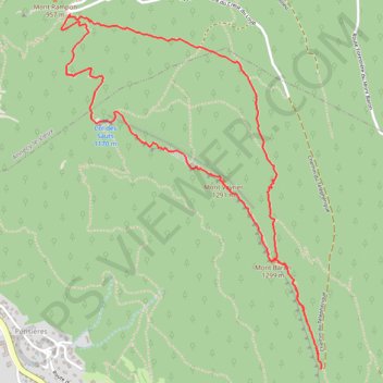 Itinéraire Mont Veyrier, distance, dénivelé, altitude, carte, profil, trace GPS