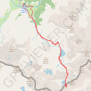 Itinéraire Col d'Arratille, distance, dénivelé, altitude, carte, profil, trace GPS