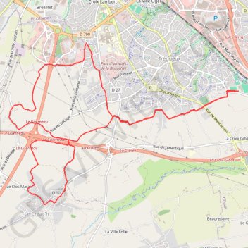 Itinéraire Circuit des lavoirs, distance, dénivelé, altitude, carte, profil, trace GPS