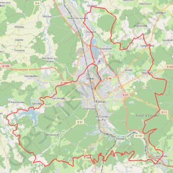 Itinéraire Chemins du Cœur des Vosges - Circuit des Forts, distance, dénivelé, altitude, carte, profil, trace GPS