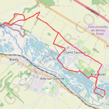 Itinéraire Dreuil les Amiens - Samara, distance, dénivelé, altitude, carte, profil, trace GPS