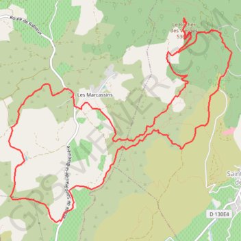 Itinéraire Canyon du Diable et Rochers des 2 Vierges, distance, dénivelé, altitude, carte, profil, trace GPS