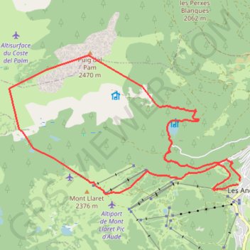 Itinéraire rocdaudepam, distance, dénivelé, altitude, carte, profil, trace GPS