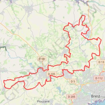 Itinéraire Rando de Noël au nord de Brest - Ploumoguer, distance, dénivelé, altitude, carte, profil, trace GPS