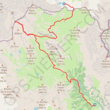 Itinéraire 3ème étape du Tour du Mont Thabor, distance, dénivelé, altitude, carte, profil, trace GPS