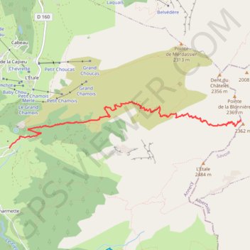 Itinéraire Combe La Bloniere, distance, dénivelé, altitude, carte, profil, trace GPS