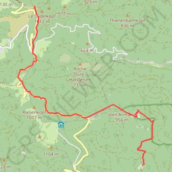 Itinéraire Marche Sudel, distance, dénivelé, altitude, carte, profil, trace GPS