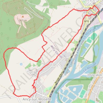 Itinéraire Ars-Gare_Ancy_Pierre-qui-tourne, distance, dénivelé, altitude, carte, profil, trace GPS