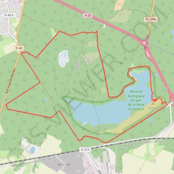 Itinéraire Forêt de Raismes et mare à Goriaux - Raismes, distance, dénivelé, altitude, carte, profil, trace GPS