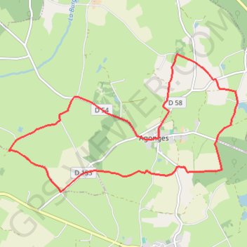 Itinéraire La Justice, distance, dénivelé, altitude, carte, profil, trace GPS