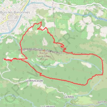 Itinéraire Buis les Baronnies le tour du Saint Julien, distance, dénivelé, altitude, carte, profil, trace GPS