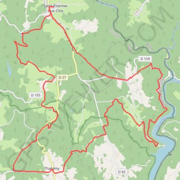 Itinéraire Saint-Etienne au Clos, distance, dénivelé, altitude, carte, profil, trace GPS