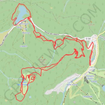 Itinéraire La besse-Lispach : Champis et tour des roches, distance, dénivelé, altitude, carte, profil, trace GPS