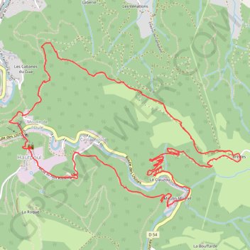 Itinéraire Hautpoul, distance, dénivelé, altitude, carte, profil, trace GPS