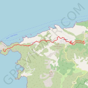 Itinéraire De Piana à Capu Rossu, distance, dénivelé, altitude, carte, profil, trace GPS